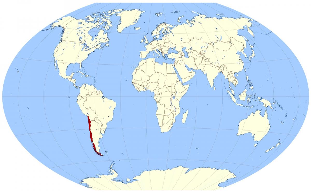 дэлхийн газрын зураг харагдаж байгаа Чили