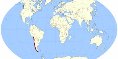 Дэлхийн газрын зураг харагдаж байгаа Чили